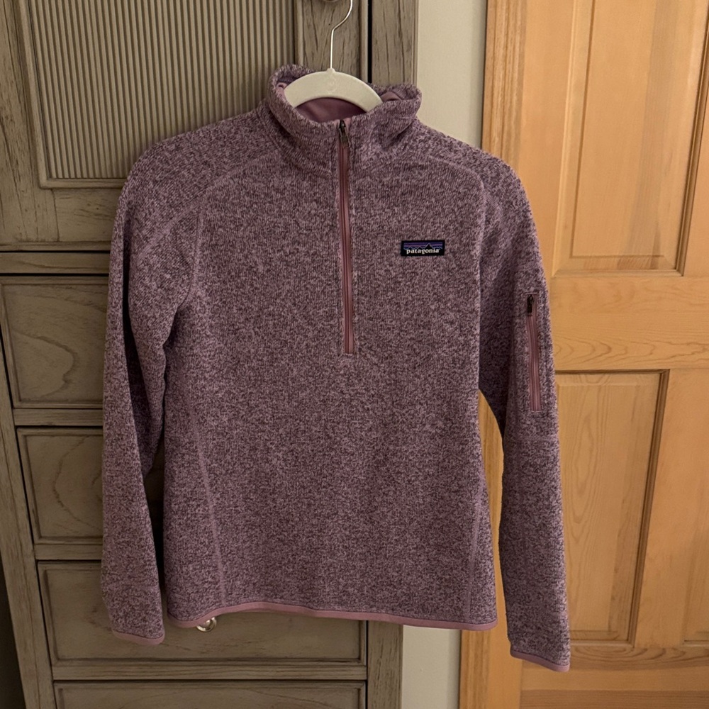 Patagonia Maroon Heather Quarter-Zip Fleece